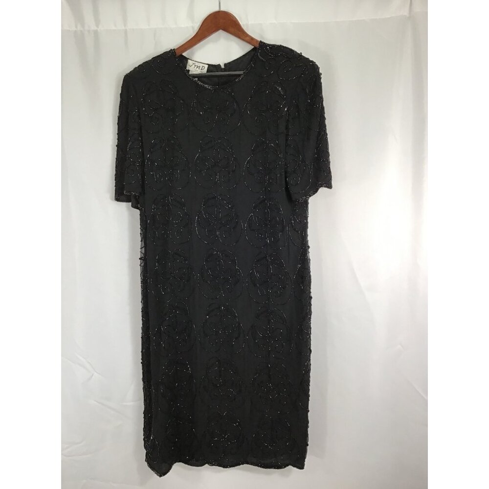 JMD New York beaded silk special occasion dress wedding formal holiday 1X